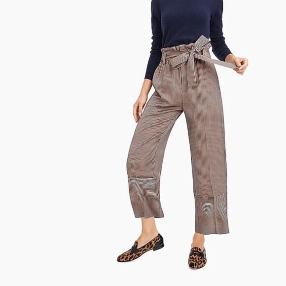 NWOT J Crew Point Sur High Rise Paper Bag Waist Pants - Picture 1 of 9